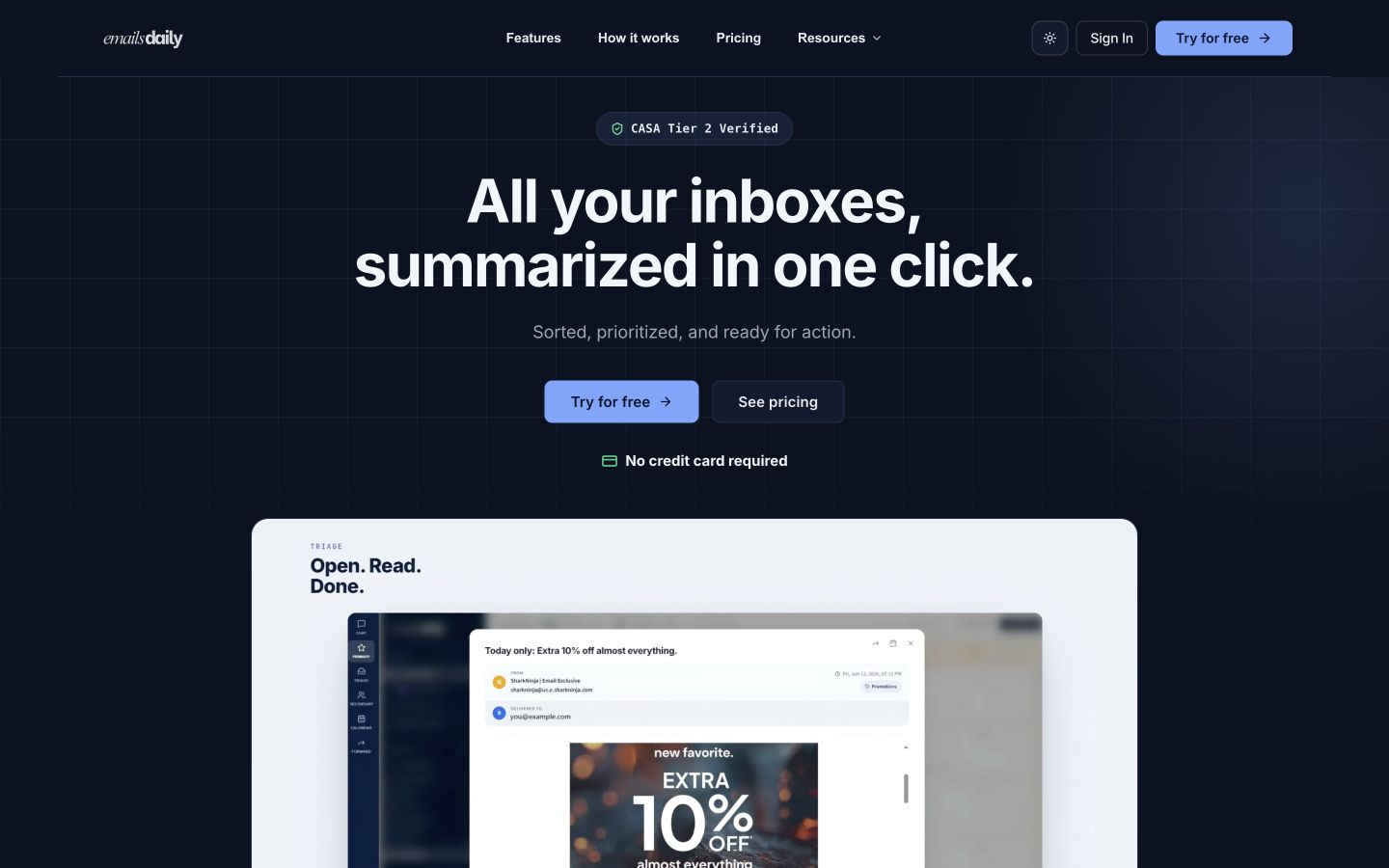 EmailsDaily website